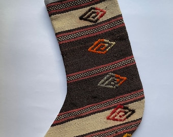 Calcetines Kilim navideños Decoración de chimenea Medias navideñas hechas a mano, decoración navideña, medias navideñas, regalo de Navidad, calcetines de Papá Noel
