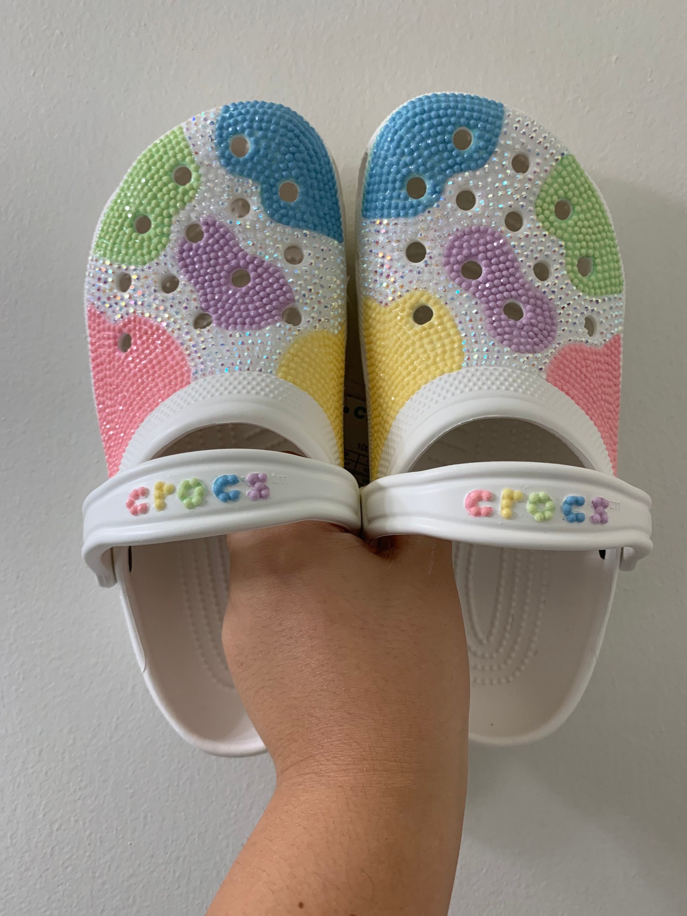 Pastel Rainbow Cow Crocs Etsy UK