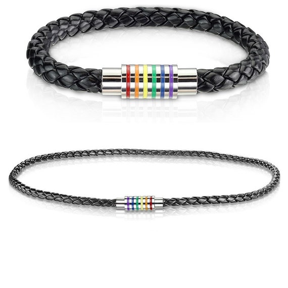 Pride leather bracelet sale