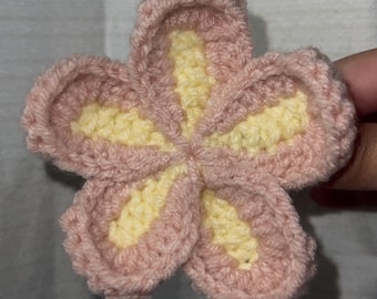 Crochet Plumeria Clip