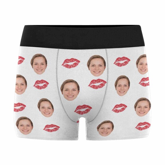 Custom Underwear for Men Personalized Face Boxers Briefs Photo Etsy