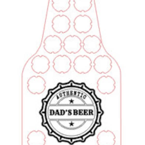 Personalized Beer Bottle Wall Art For The Home SVG - Beer Cap Collector template, Unusual Gift for Him - Gift for Men