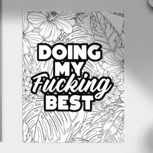 5 Adult Curse Words Coloring Pages, Adult Coloring Pages Printable, Swear Word Coloring Pages, Adult Coloring Pages Printable Download
