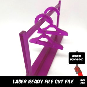 Digital Download, Earring display coat rack, Glowforge ready, instant download,
