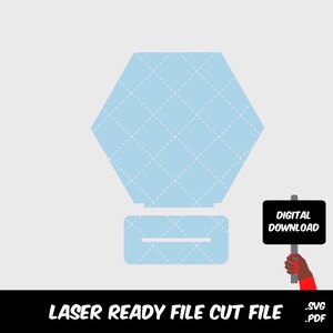 DIGITAL DOWNLOAD, Social Media Sign Laser File, Lasercutting File, SVG, Hexagon Sign Cutting, Glowforge, Pdf