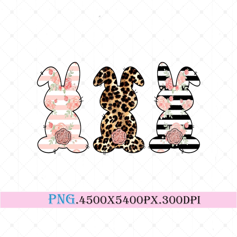 Happy Easter PNG Easter Gift Easter Leopard PNG Printable Instant Download Easter Shirts Bunny Easter PNG