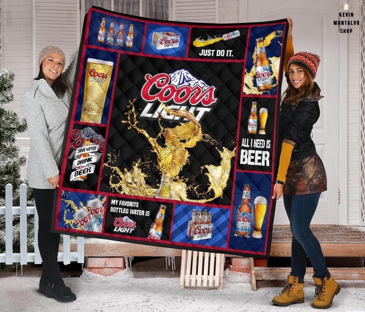 Coors Light All I Need Is Beer Drink Quilt Blanket Bedding Etsy