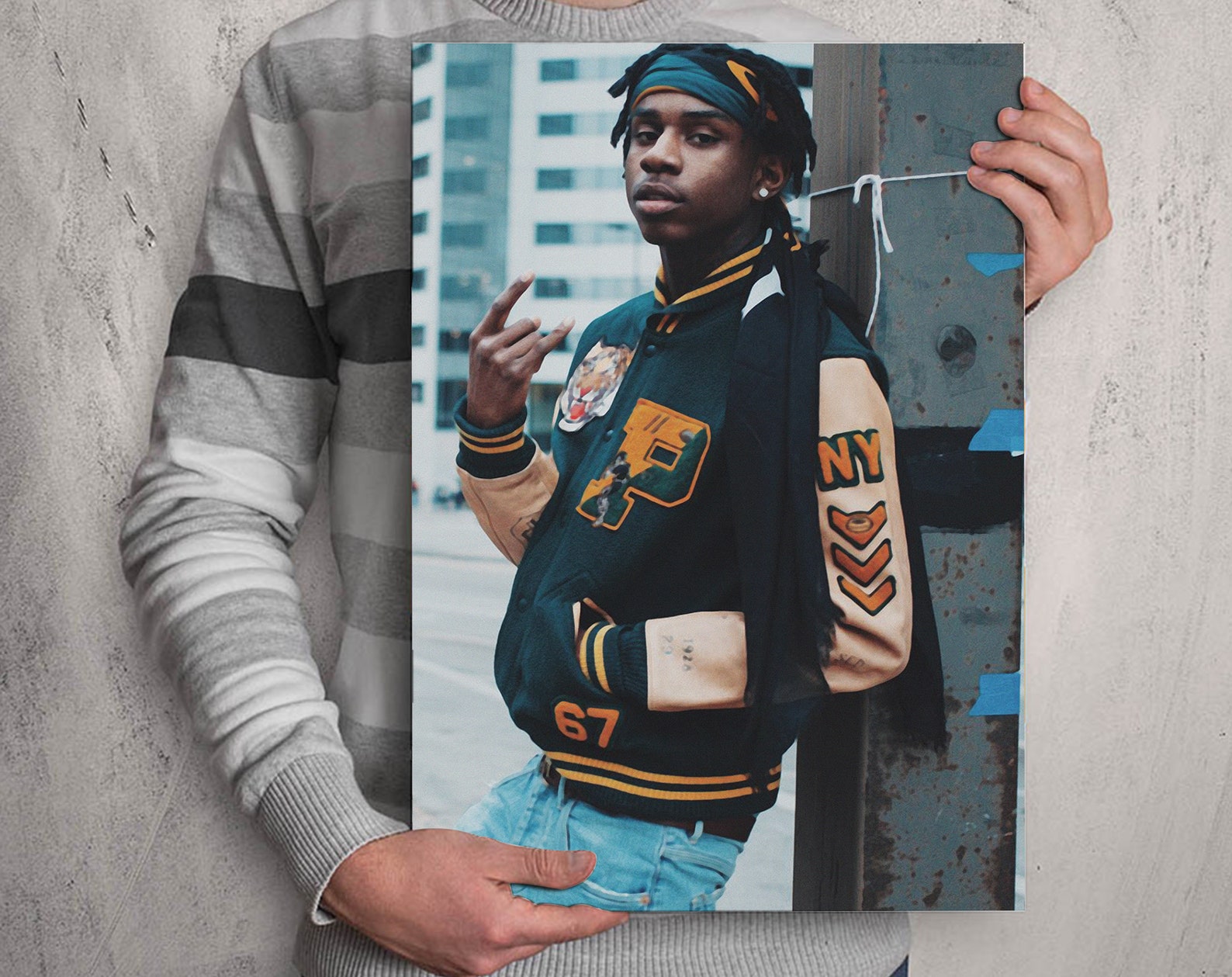 Polo G Canvas Poster Polo G Unframed Canvas Rapper Canvas Etsy