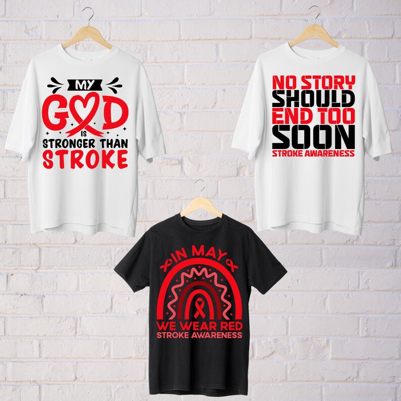 Stroke Awareness SVG Bundle, Red Ribbon Svg , Files for Cricut, Stroke ...