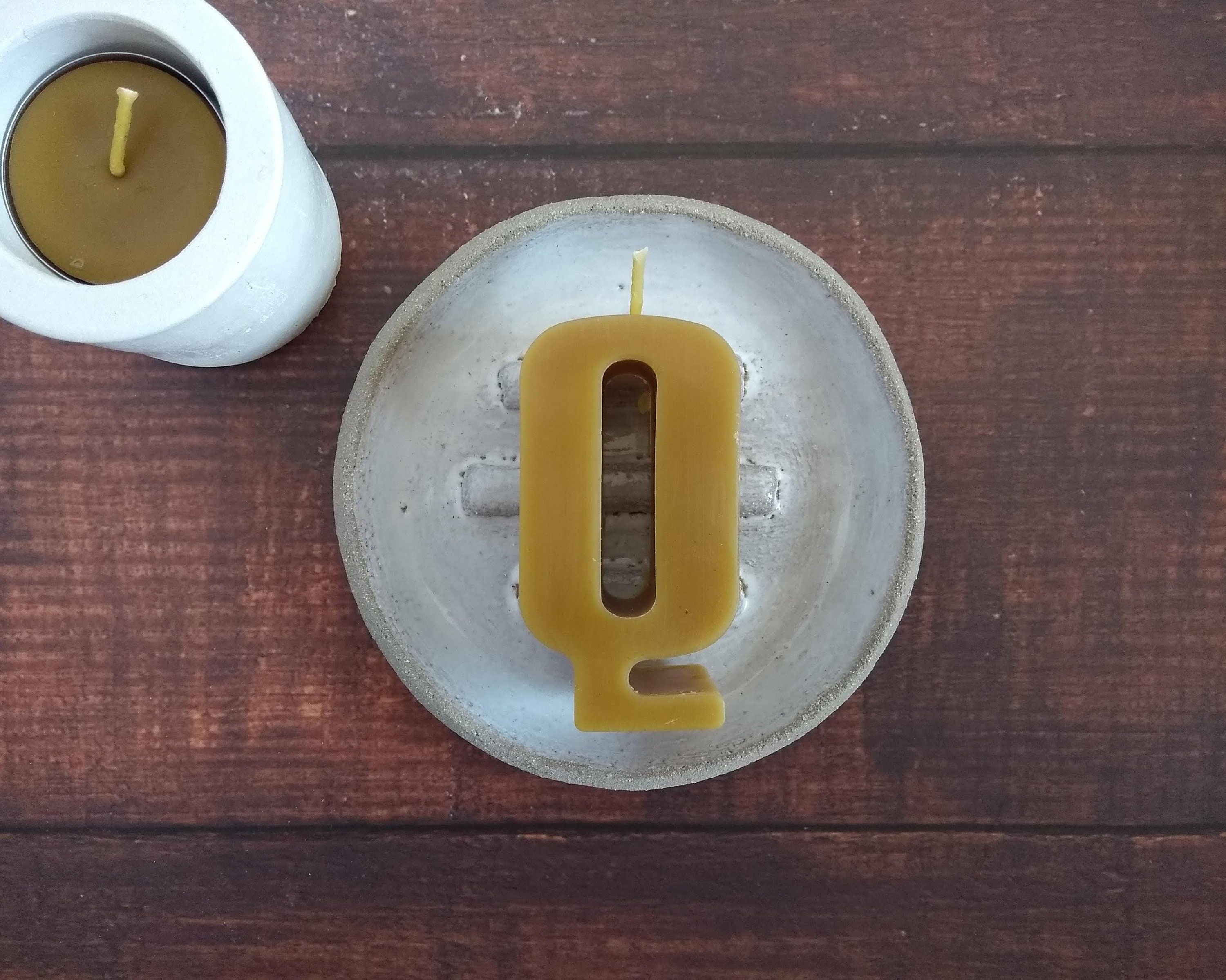 Alphabet Letter Candle for Cake 6cm tall Natural Candle for Etsy