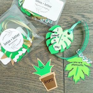 Etiquetas de regalo de plantas / Papelería / Regalos y envoltorios / Manualidades