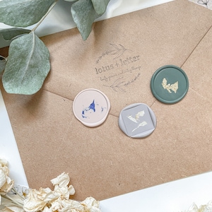 Autocollants de tampon de cire à cacheter Cool Palette (paquet de 6) | Timbres d’enveloppe faits à la main | Papeterie | Invitations de mariage | Cachet de cire