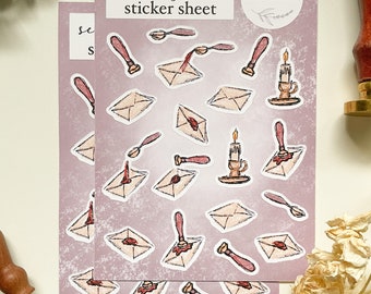 Siegellack Stickerbogen | Planner Aufkleber | Bullet Journal | Notebook Aufkleber | Kunsthandwerk | Schreibwaren