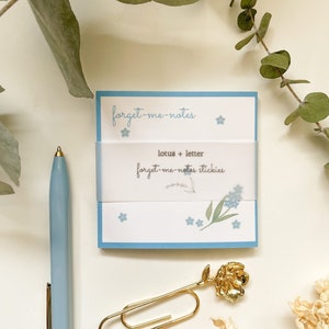 Forget-Me-Not Floral Minimal Post-it® Notes Study Stationery Sticky Notes Planner Journal Notebook School Supplies image 3