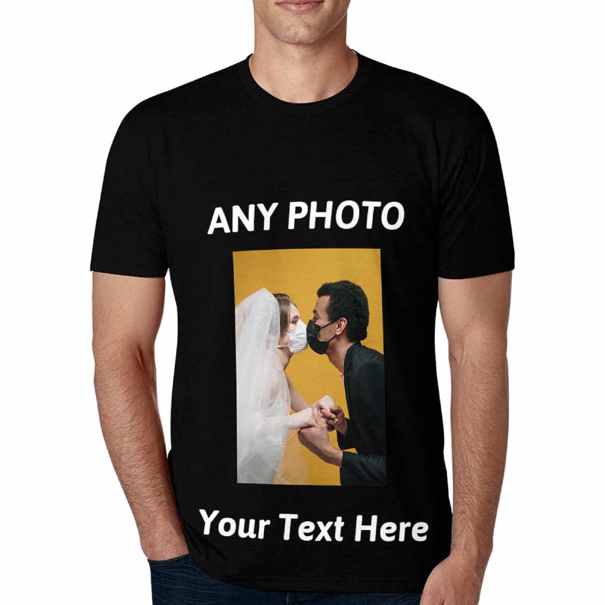 COOZEBRA Custom T Shirts For Men Women, Personalized Shirts With Front