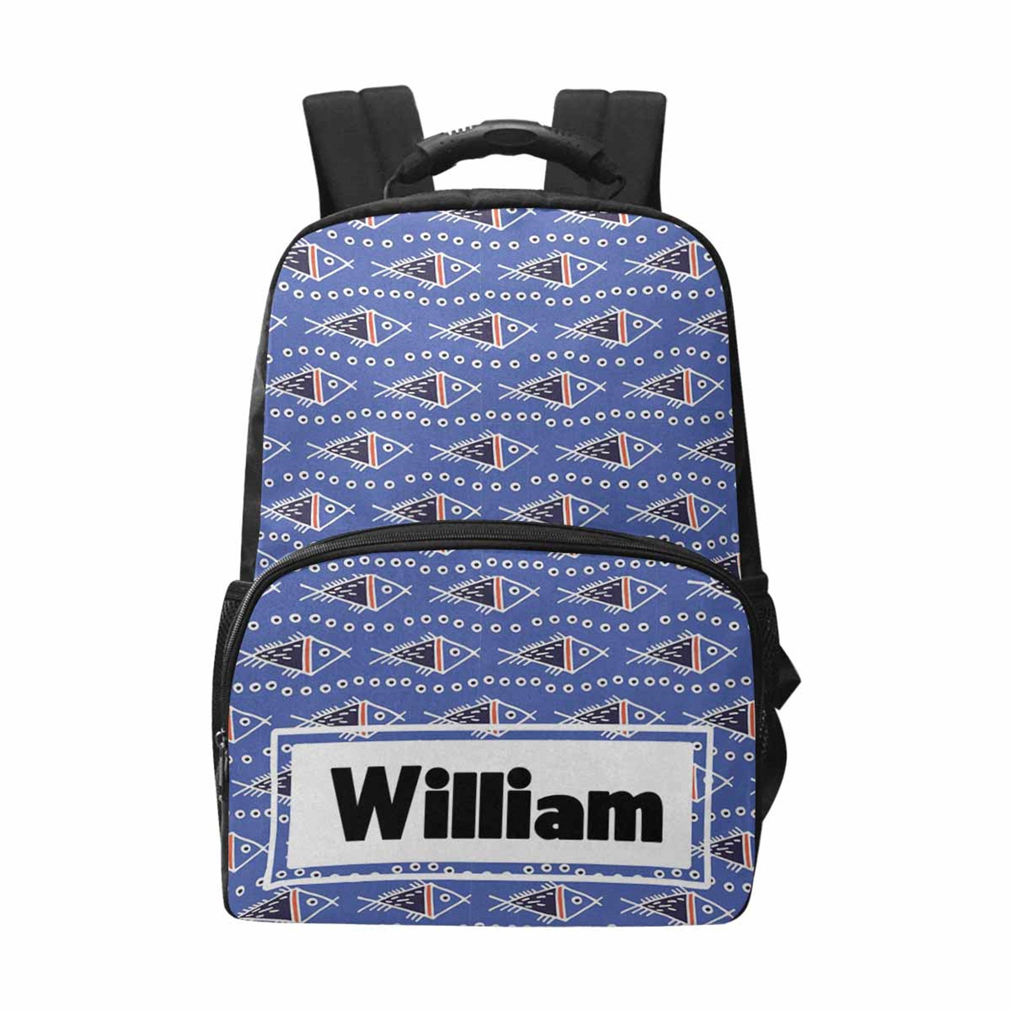 Custom School Bag With Name For Men&Women Design With Fish Etsy