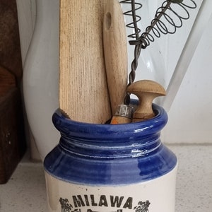 Vintage Milawa Mustards stoneware pot