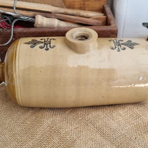 Vintage stoneware hot water bottle
