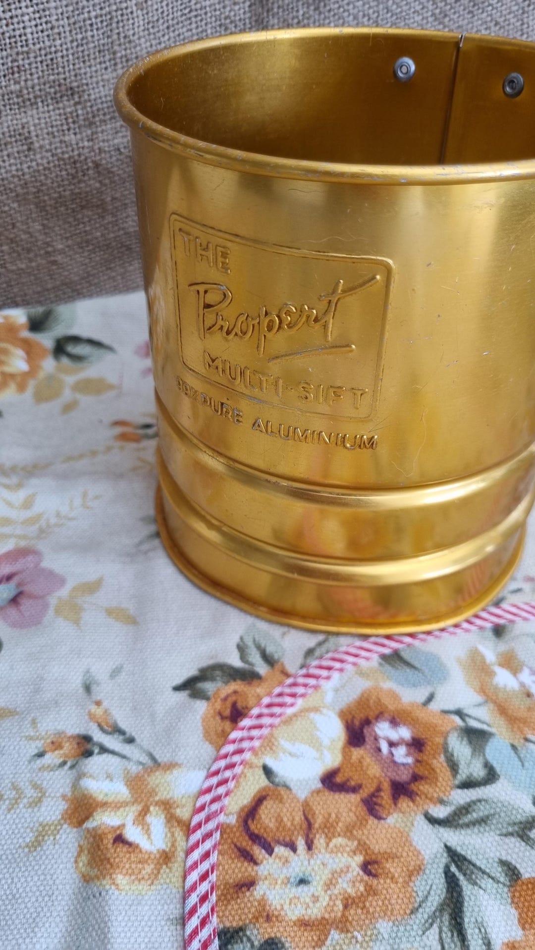 Sift Gold Vintage the Propert Multi-sift Gold Andonised Sifter - Etsy Australia
