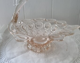 Vintage glass swan with bubble glass