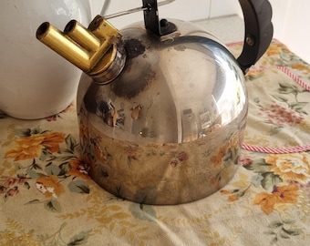 Tetera vintage de acero inoxidable Alessi