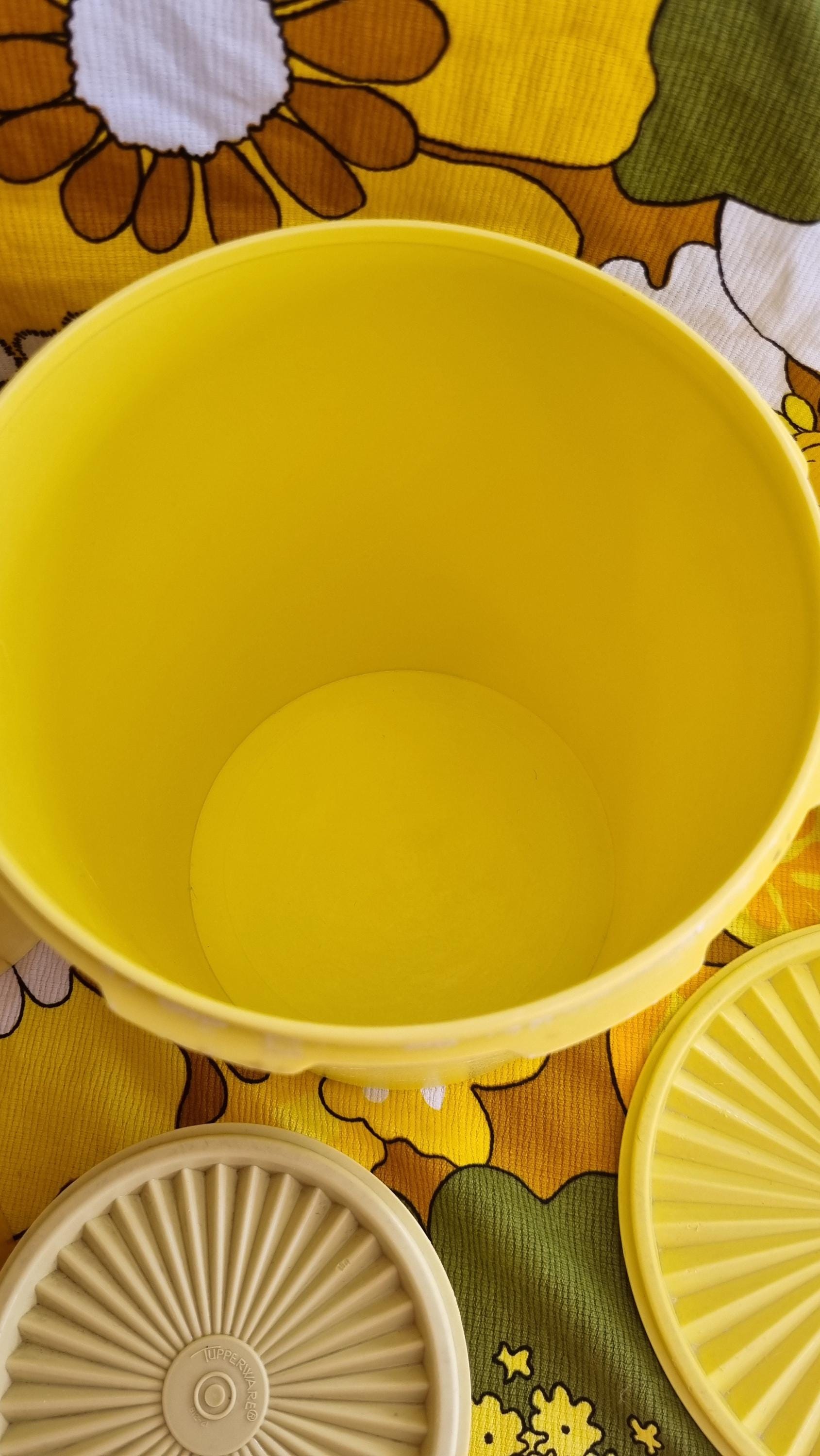 Set of Six Vintage Yellow Tupperware Lidded Containers - Etsy