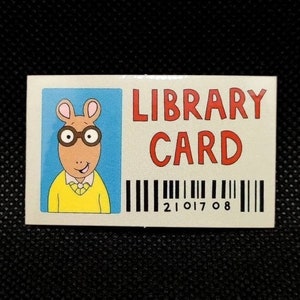 Adesivo della tessera della biblioteca di Arthur