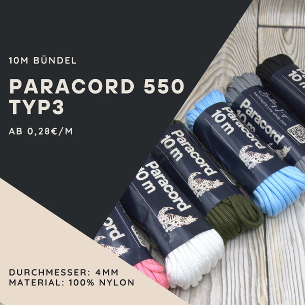 Paracord 550 Typ 3 | 10m Bündel