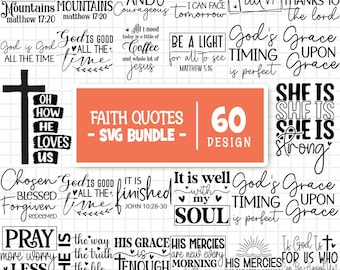 Faith Svg Bundle, Bible Verse Svg, Religious Svg, Christian Svg, God Jesus Svg, Psalm Svg, Love Faith Svg, Blessed Svg, Cut Files For Cricut