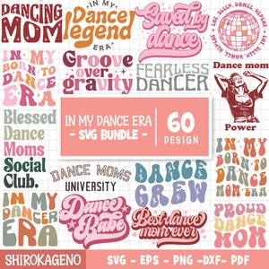 In meiner Dance Era svg Bundle, Groovy Letters Dance Shirt svg, Dance Team svg, Dance Mom svg, Dance Sister svg, Dance svg, Cut Files Für Cricut