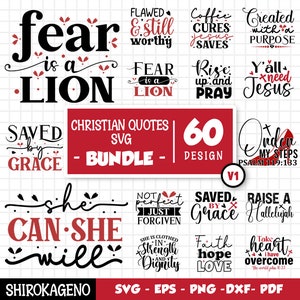 Christian Svg Bundle, Religious Svg, Scripture Svg, Bible Verse Svg, Blessed Svg, Jesus Svg, God Svg, Pray on It,  Cut Files For Cricut V1