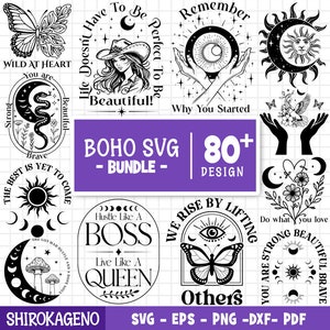 Boho inspirerende Svg-bundel, positieve affirmaties Svg, altijd je waardige kwestie genoeg Svg, Floral Quotes Svg, gesneden bestanden voor Cricut