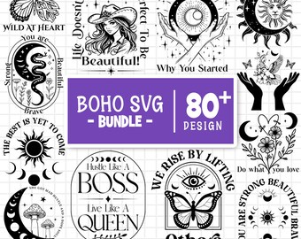Boho Inspirational Svg Bundle, Positive Affirmations Svg, Always you Worthy Matter Enough Svg, Floral Quotes Svg, Cut Files For Cricut
