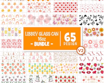 Libbey Glass Can Bundle - 16oz Glass Can Svg, Libbey Glass Can Wrap, Svg Files for Cricut & Silhouette Cameo, Milk Glass, Glassware Svg V2