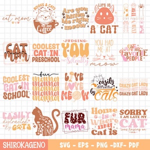 Cat Svg Bundle,Cat Shirt Svg,Cat Quotes Svg,Crazy Cat Lady Svg,Cat Lady Svg,Cat Sayings Svg,Cat Mama,Pet Silhouette,Cat Silhouette,Cat Clipart,Kitten Svg,Cat Mom Svg,Cat Lover Svg
