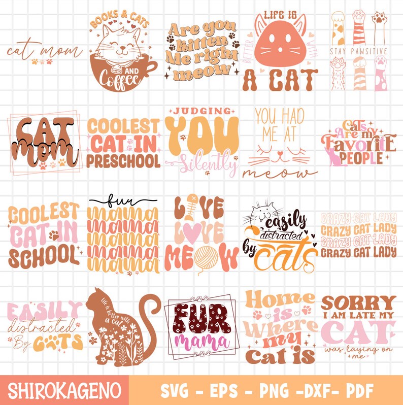 Cat Svg Bundle,Cat Shirt Svg,Cat Quotes Svg,Crazy Cat Lady Svg,Cat Lady Svg,Cat Sayings Svg,Cat Mama,Pet Silhouette,Cat Silhouette,Cat Clipart,Kitten Svg,Cat Mom Svg,Cat Lover Svg