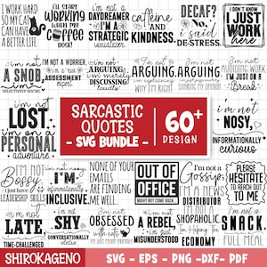 Sarkastische Zitate SVG-Bundle, lustige Zitate SVG, Erwachsene zwart, sarkastisches Zeichen svg, Erwachsene Zitate svg, lustiges Erwachsenes svg, unhöfliches Harz schneiden Dateien für Cricut