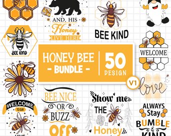 Honey Bee Svg Bundle, Bee Svg, Bee Png, Honeycomb Svg, Bee Clipart, Queen Bee Svg, Bee Hive Svg,  Cute Bee Svg, Bumble Bee Svg, Honey Svg V1