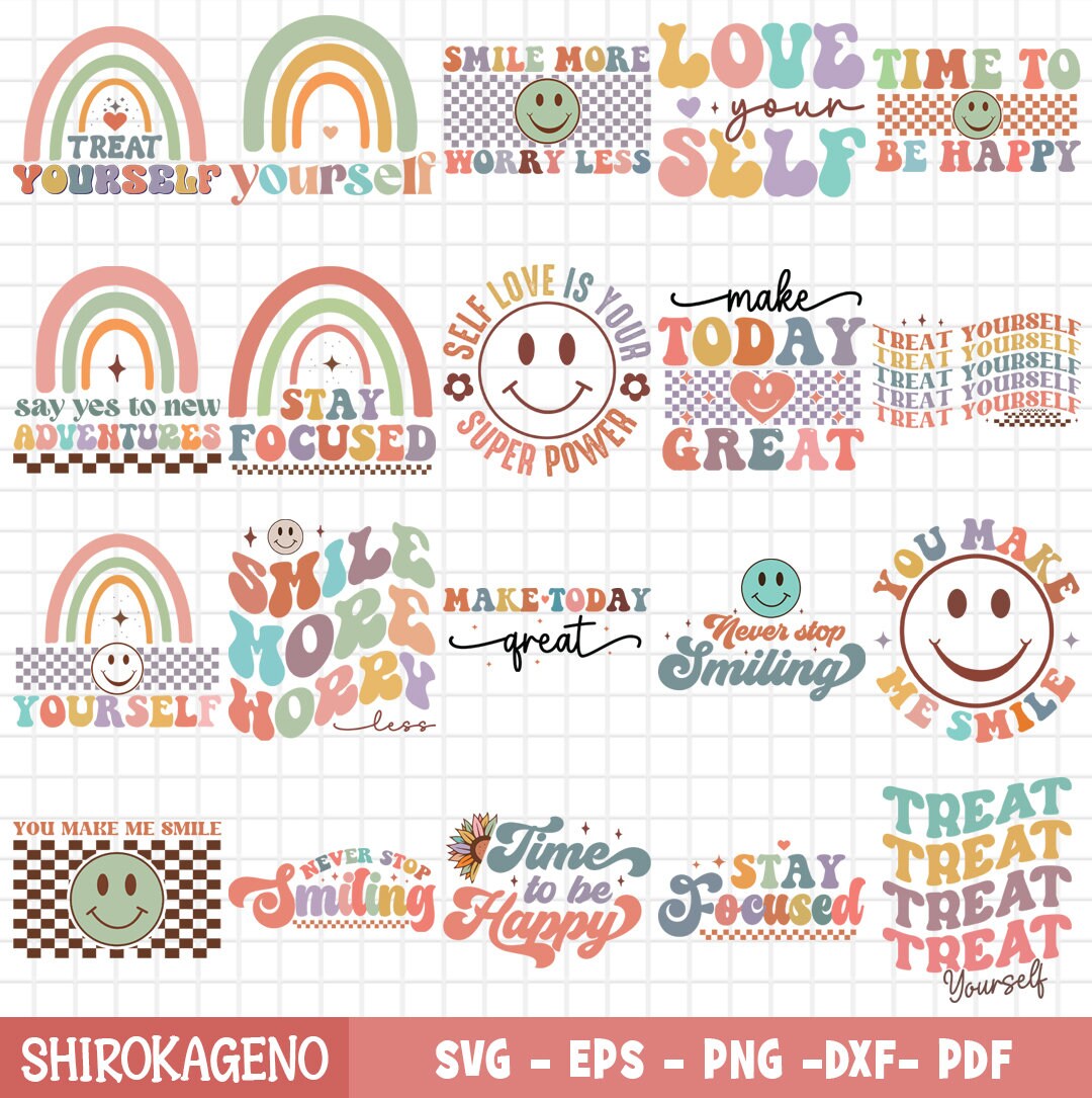 Boho Motivational Svg Bundle, Self Love Svg, Self Care Svg, Mental ...