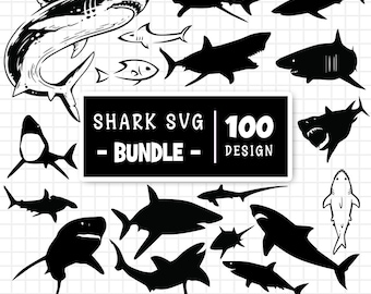 Shark Svg bundle, Birthday Shark Svg, Hammerhead Shark Svg, Great White Shark, Shark In The Ocean Svg, Shark Name Svg, Cut Files For Cricut