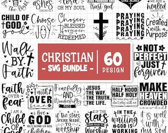 Christian Svg Bundle, Bible Verse Svg, Religious Svg, Scripture Svg, Bible Verse Svg, Blessed Svg, God Svg, Faith Svg, Cut Files For Cricut