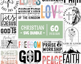 Christliches SVG-Bundle, Christliches Zitat-Svg, Religiöses dafür, Schrift-Svg, Bibel-Vers-Svg, Gesegnetes-Svg, Jesus-Svg, Glaube-Svg, Katholisches-Svg