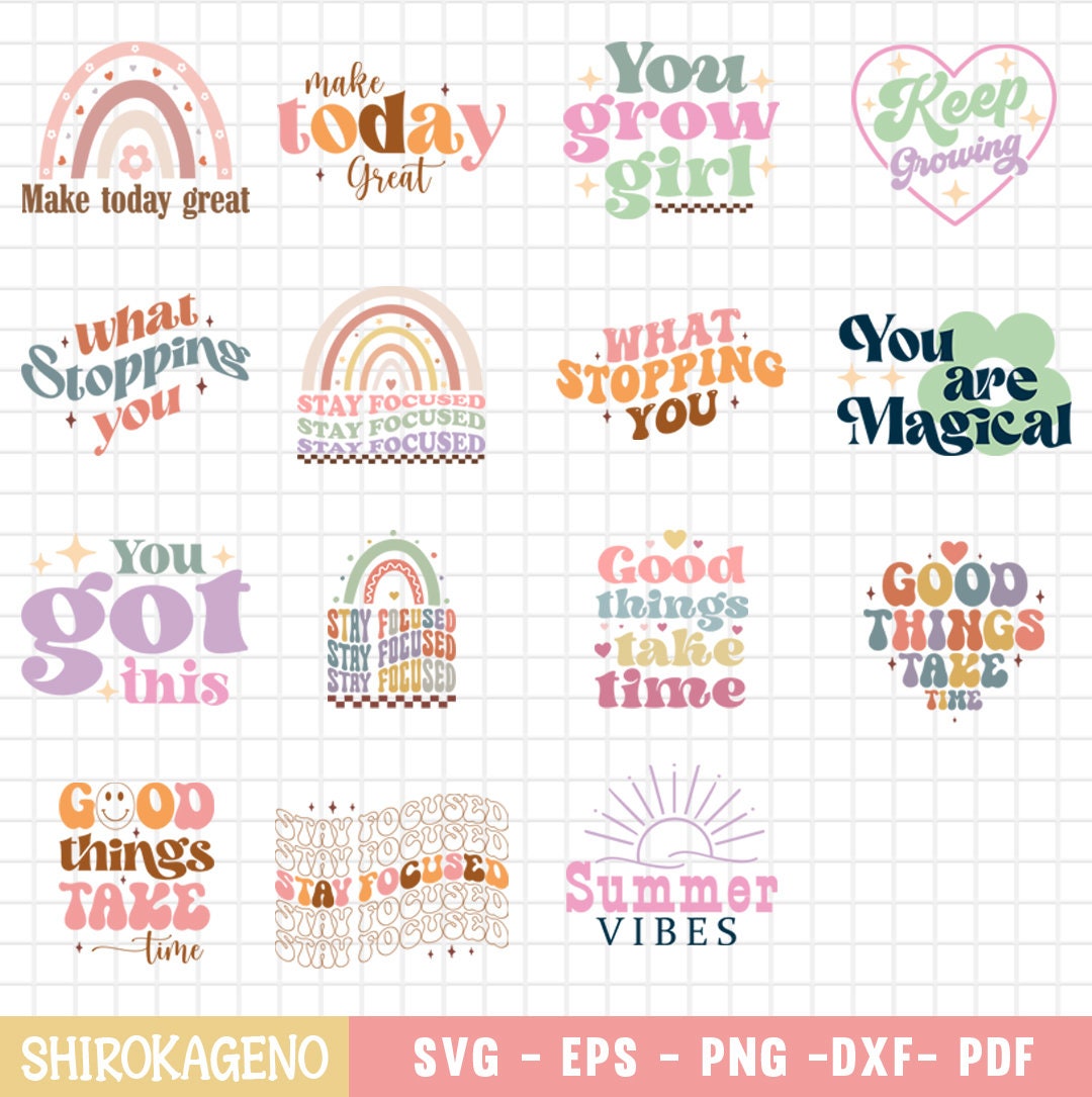 Motivational Svg Bundle, Inspirational Quotes Svg, Self Love Svg Bundle ...