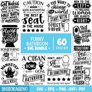 Baño divertido Svg, Cita de baño Svg, Baño Svg, Potty Dance Svg, Granja Svg, Letrero de baño Svg, Baño Svg, Archivos cortados para Cricut