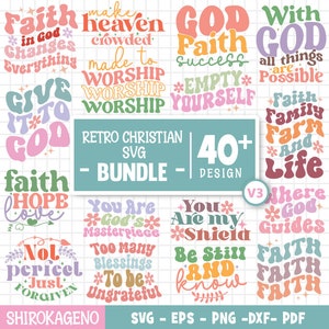 Paquete de svg cristiano, svg religioso, svg de las Escrituras, svg del versículo bíblico, svg bendito, svg de Jesús, svg de Dios, orar por él, cortar archivos para Cricut V2