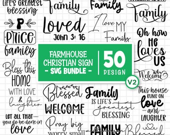 Farmhouse Christian Svg Bundle, Farmhouse Sign Svg, Faith Svg, Christian Sign Svg, Jesus Svg, Religious Sign Svg, Jesus Sign Svg, God Svg V2