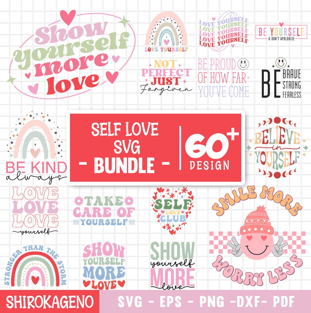 Self Love Svg Bundle, Inspirational Quotes Svg, Motivational Svg Bundle ...