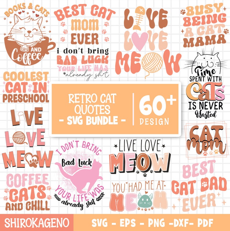 Cat Svg Bundle,Cat Shirt Svg,Cat Quotes Svg,Crazy Cat Lady Svg,Cat Lady Svg,Cat Sayings Svg,Cat Mama,Pet Silhouette,Cat Silhouette,Cat Clipart,Kitten Svg,Cat Mom Svg,Cat Lover Svg