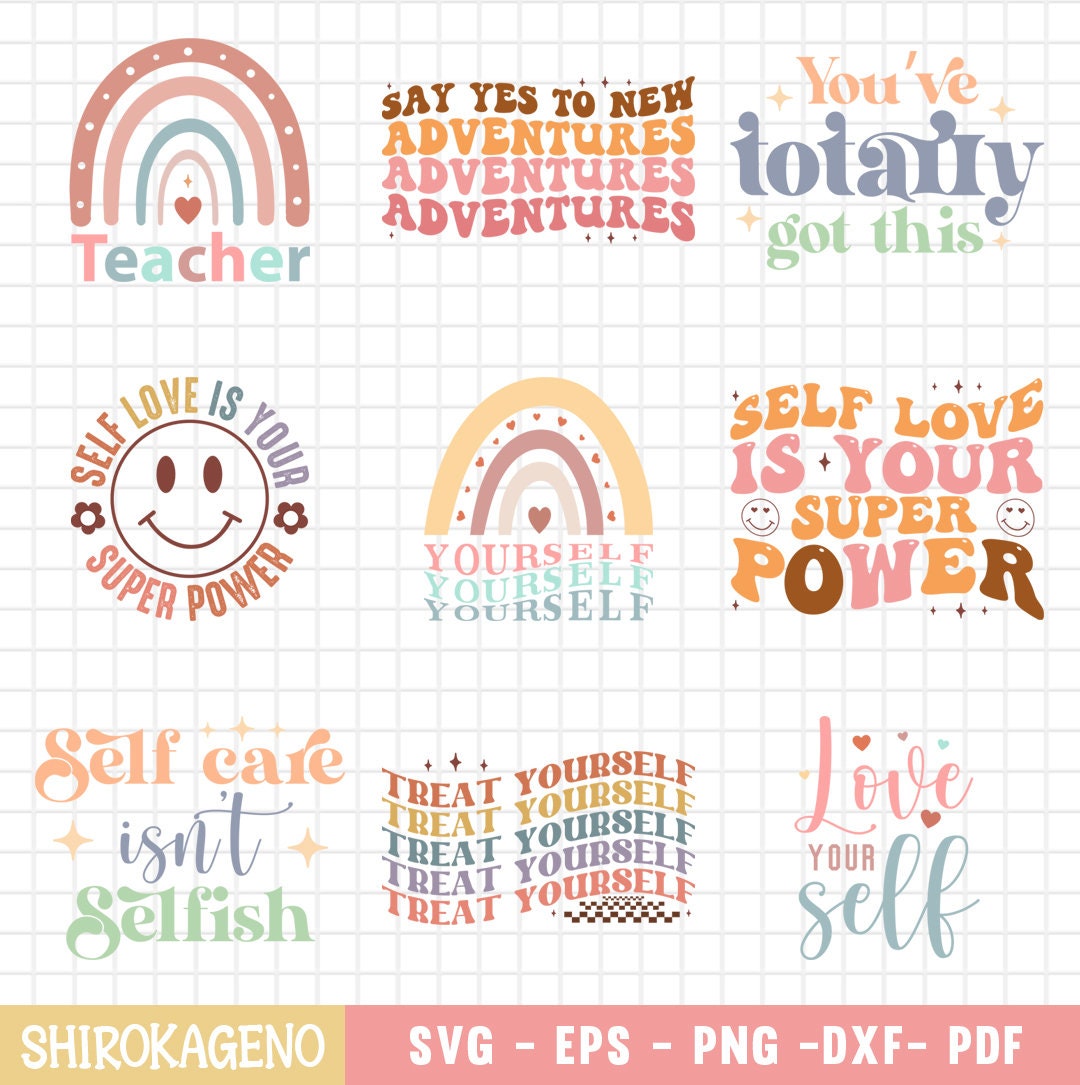 Motivational Svg Bundle, Inspirational Quotes Svg, Self Love Svg Bundle ...
