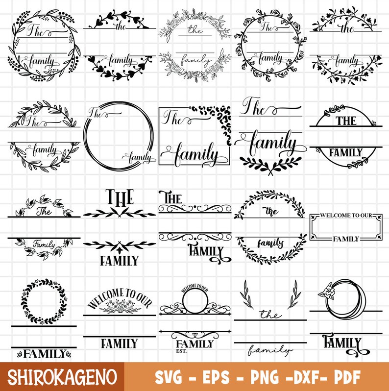 Family Sign Svg Bundle, Farmhouse Family Quote SVG Sign Bundle, Family ...